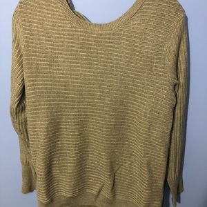 Tan Open-Back Sweater